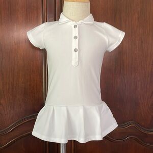 Garb Ponte Vedra Club White Tennis Golf Dress 12-18M Seahorse Logo Peplum Dress